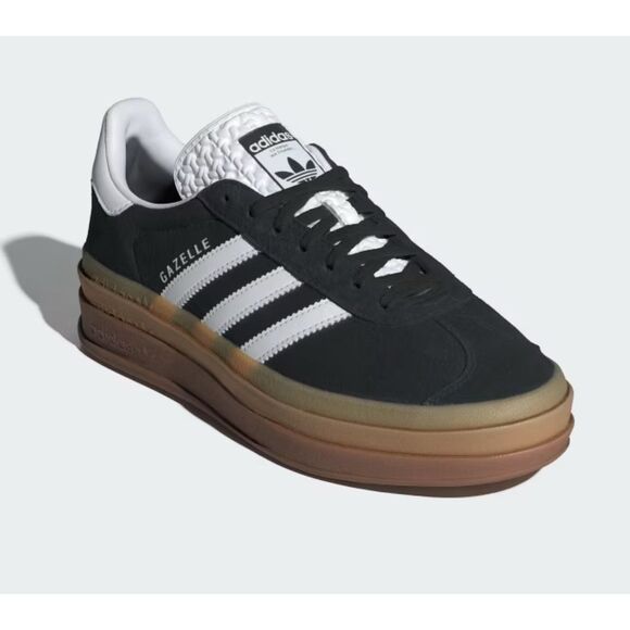 ADIDAS GAZELLE BOLD SHOES, $120 Sz 7 Core Black / Cloud White - Picture 2 of 9